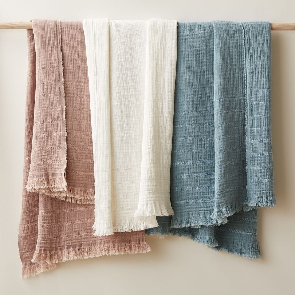 Gauze Stripe Throw West Elm Australia